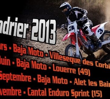 Des Bajas moto en France en 2013