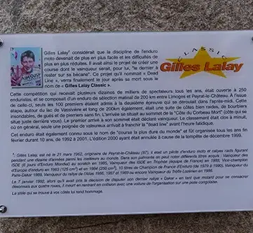 plaque commémorative Gilles Lalay